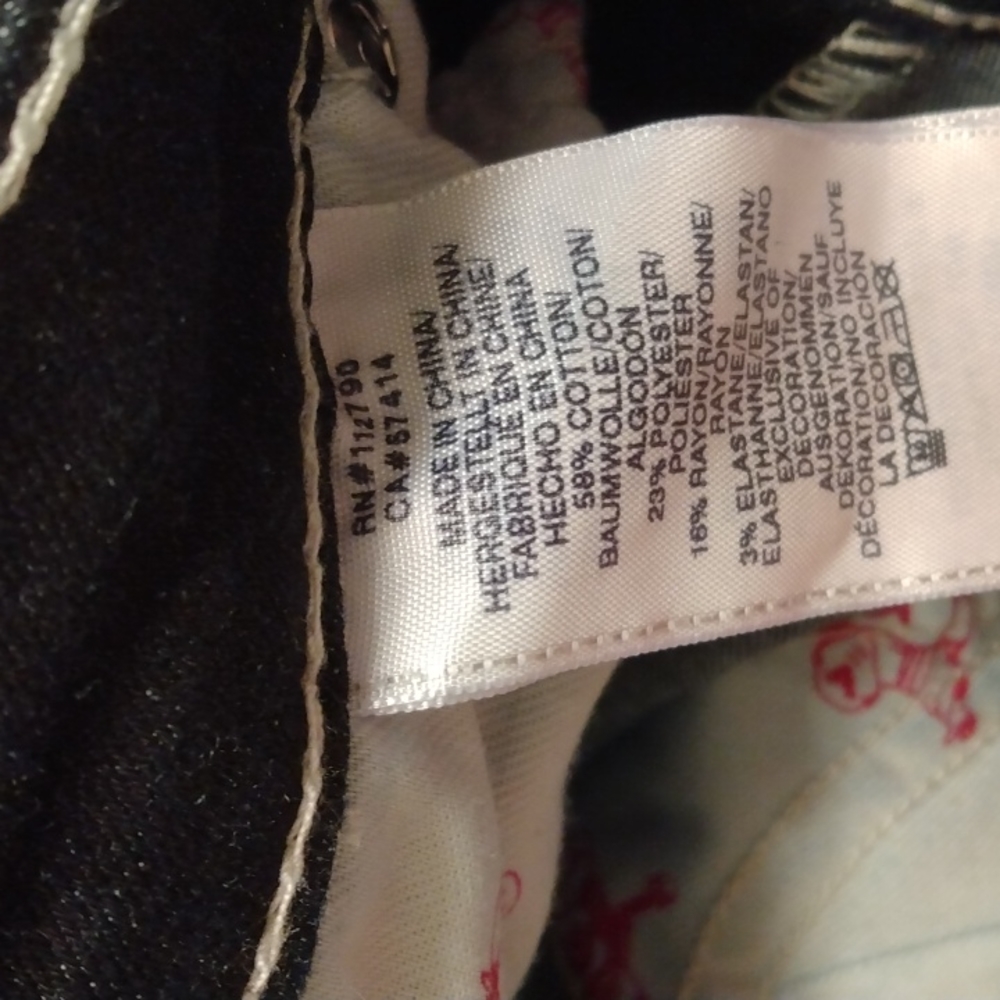 True Religion Black Ankle Skinny Jeans Size 30 NWT - Picture 6 of 7